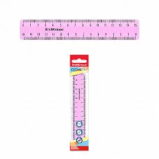Линейка пластиковая ErichKrause Pastel, 15см, розовый 49535