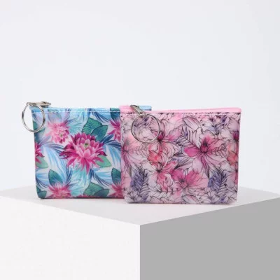 Кошелек дет 13-08-04 Цветы, 10,5*2*7,5 см, прозрачн., микс 5373823