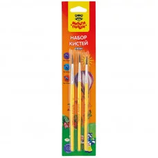 Набор кистей Мульти-Пульти 3шт., пони, круглые № 3, 4, 5, блистер 244091