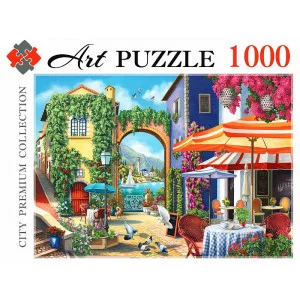 ПАЗЛЫ Artpuzzle 1000 элементов. СОЛНЕЧНЫЙ ГОРОД У МОРЯ (Арт. Ф1000-0465)