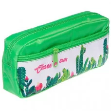 Пенал-косметичка 200*90*40 ткань "Полянка кактусов" ПЧЕЛКА К-11 706173