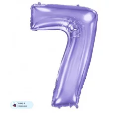 Шар (40\'\'/102 см) Цифра, 7, Сиреневый, 1 шт. в уп. B901767L