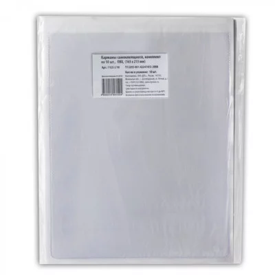 Карманы самоклеящиеся на любую поверхность ФОРМАТА А5 (165х215 мм) , КОМПЛЕКТ 10 шт., ДПС, 1125.C/10 225405