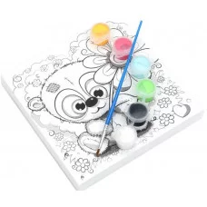 Холст по контуру 15*15 см панда МУЛЬТИ АРТ 392563