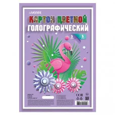 Картон цветной гологр А4 05л 05цв е/п DEVENTE 8040514 186028