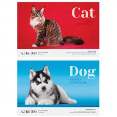 Альбом для рисования 16л А4 на скрепке ArtSpace Питомцы Cat/Dog 280702