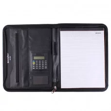 Папка бизнес-органайзер к/з 33х25см +калькулятор+блок А4,рыжего цвета DV-11495
