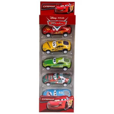 Машина металл тачки набор 7,5 см, инерция, 5 шт,в ассорт, кор. Технопарк RR-SET-0047-R (288)