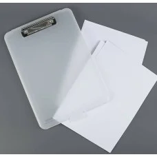 Папка для документов А4 с зажимом белая DV-15798-2