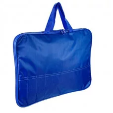 Папка менеджера с карманом  СИНЯЯ (МП-1839) ткань, 360х270мм МП-1839