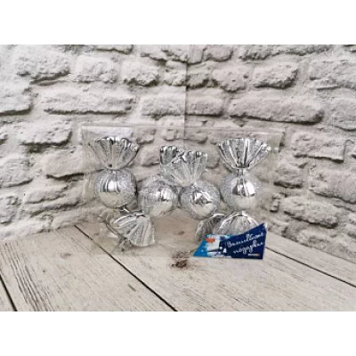 Набор подвесок "Конфетки", цвет: серебряный, 4 шт11см 2334-4 8\1729