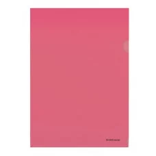 Папка-уголок пластиковая ErichKrause® Glossy Classic, A4, полупрозрачный, красный 50152 