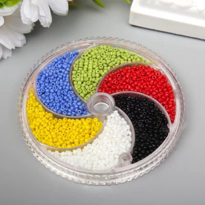 Набор бисера для рукоделия "Zlatka №3" 6 цветов, 11/0 с блеском 6870464