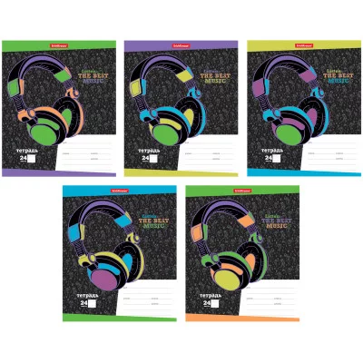 Тетрадь 24л линейка мелов "Music" ERICH KRAUSE 42615 021892