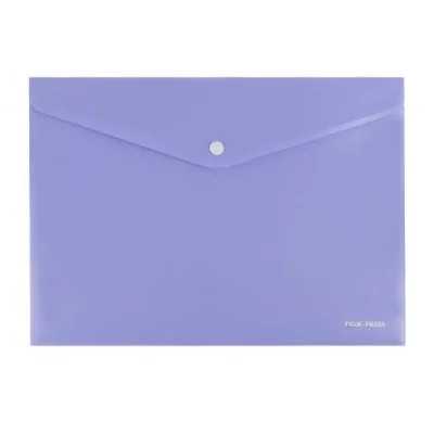 Папка-конверт на кнопке А4, 180мкм, сиреневый (ПК-3023/10) ПК-3023/10