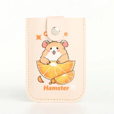 Картхолдер 7,5*1*10,5 см, 5 карт, на кнопке, оранжевый 10652579