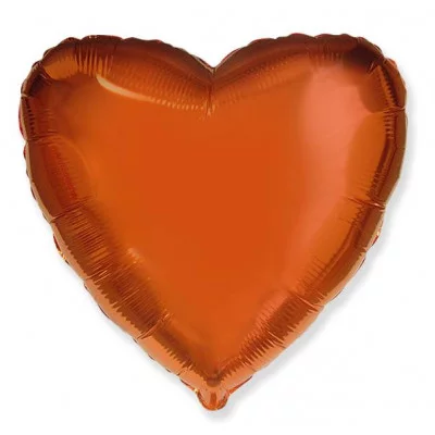 Шар (18\'\'/46 см) Сердце, Оранжевый, 1 шт. 201500NA
