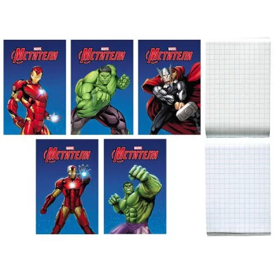 Блокнот А7 Мстители-48л. MARVEL 3-х цв. Блок 48Б7В1к-20299