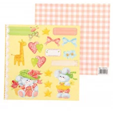 Бумага для скрапбукинга Веселое настроение"Зверята" 14.5х14.5 см 180 гр/м2 1202213