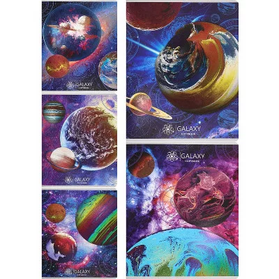 ТМ"Collezione" Тетрадь КЛЕТКА 48л. КРАСОТЫ ГАЛАКТИКИ (Т48-4111) цв мел обл.,твин лак, хол. фольга ПП-00185046