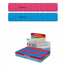 Линейка пластиковая ErichKrause Bubble Gum, 15см, ассорти 57806