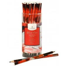 Карандаш чернографит. пластик LOREX WOOD FREE CHAOS ART НВ заточенный трехгранный тубус принт на корпусе 239345