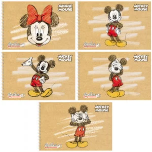 Альбом для рисования 1шт 40л А4 на спирали Hatber Disney Микки Маус с перфорацией отрыв Хатбер 280315