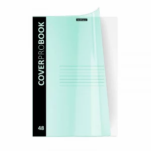 Тетрадь общая ученическая с пластиковой обложкой на скобе ErichKrause CoverProBook matt Pastel мятный А4 48 листов клетка 55234