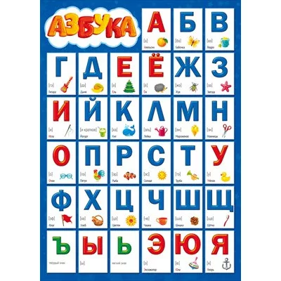 Плакат двусторонний "Азбука/Прописные буквы" 071.128