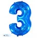 Шар (40\'\'/102 см) Цифра, 3, Синий, 1 шт. в уп. B901763A