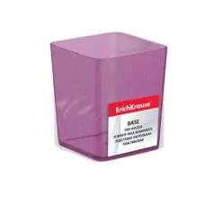 Подставка настольная пластиковая ErichKrause® Base, Glitter, розовая 53238