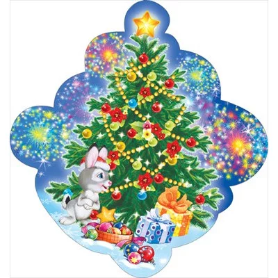 Украшение на скотче ёлочка 079.344