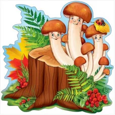 Украшение на скотче "Грибы пеньке" Горчаков 190 01055