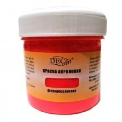 Краска акриловая Экспоприбор, 120 мл.,флуорисцентная Красная (коралл) 21-100-005