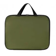 Папка на молнии А4 ХАКИ (П-4347) с ручками, внут.карман, 350х265x20 мм П-4347