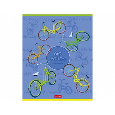 Тетрадь 48л А5ф ЛИНИЯ 65г/кв.м на скобе 5 диз.в блоке скругл.углы серия  Go Action ТЛ5060