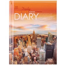 ЕЖЕДНЕВНИК А6, 160л. ГОРОД И НЕБО 7БЦ, глянц.ламинация, недатированный 160-0710