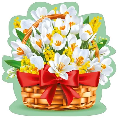 Украшение Весенняя корзина-Подснежники 079519 079.519