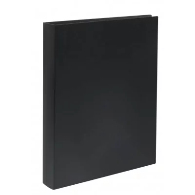Папка на 2 кольцах OfficeSpace "Вита" А4, 40мм, 500мкм, пластик, черная 373335