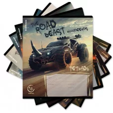 Тетрадь школьная ученическая ErichKrause Road Beast, 18 листов, клетка, выборочный УФ-лак 018019154-63268