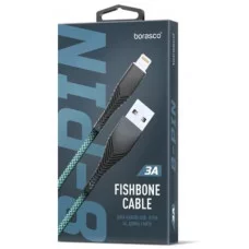 Кабель BoraSCO (38510) Fishbone Apple 8-pin тиффани 1 м,3A 4627174894783