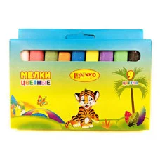 Мел цветной 09шт, квадратный ТМ Лимпопо школьный, LP0231М Мел215