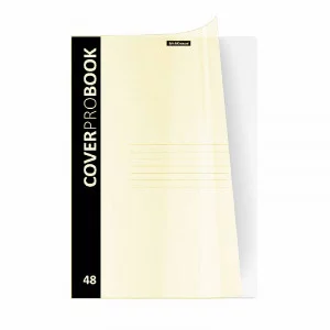 Тетрадь общая ученическая с пластиковой обложкой на скобе ErichKrause CoverProBook Pastel, желтый, А4, 48 листов, клетка 55227