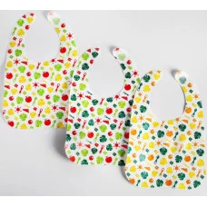 Нагрудники непромокаемые на липучке "Вкусная история" 3 шт 4604269