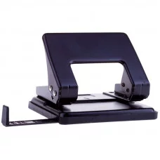 Дырокол OfficeSpace 20л., металлический, черный, с линейкой Спейс 180177