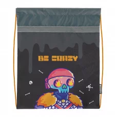 Мешок д/обуви Schoolformat СКЕЛЕТОНЫ 42х34х0,5 1 отд. серый д/мальчиков 237196