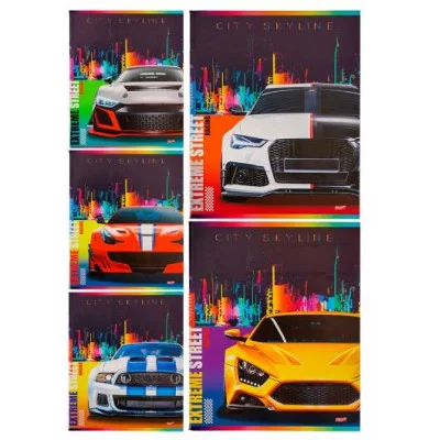 Тетрадь КЛЕТКА 48л. ЭКСТРЕМАЛЬНЫЙ ТЮНИНГ (48-6081) цвет. мелов. обл. 48-6081