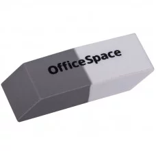 Ластик OfficeSpace, скошенный, комбинированный, термопластичная резина, 41*14*8мм Спейс 235542