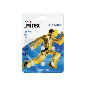 Батарейка 1шт Mirex AG11/LR721 1.5V 23702-LR721-E6 Бат394
