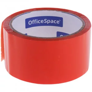 Клейкая лента упаковочная OfficeSpace, 48мм*40м, 45мкм, оранжевая, ШК Спейс 212006